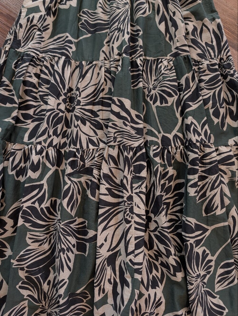 Velvet Raya Floral Print Silk Cotton Blend Puff Sleeve Voile Midi Dress Sz M - Picture 10 of 16